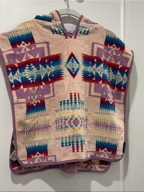 Pendleton Chief Joseph Pink Kids Hooded Towel